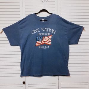 NWOT Patriotic "One Nation Under God" T Shirt (Gildan)